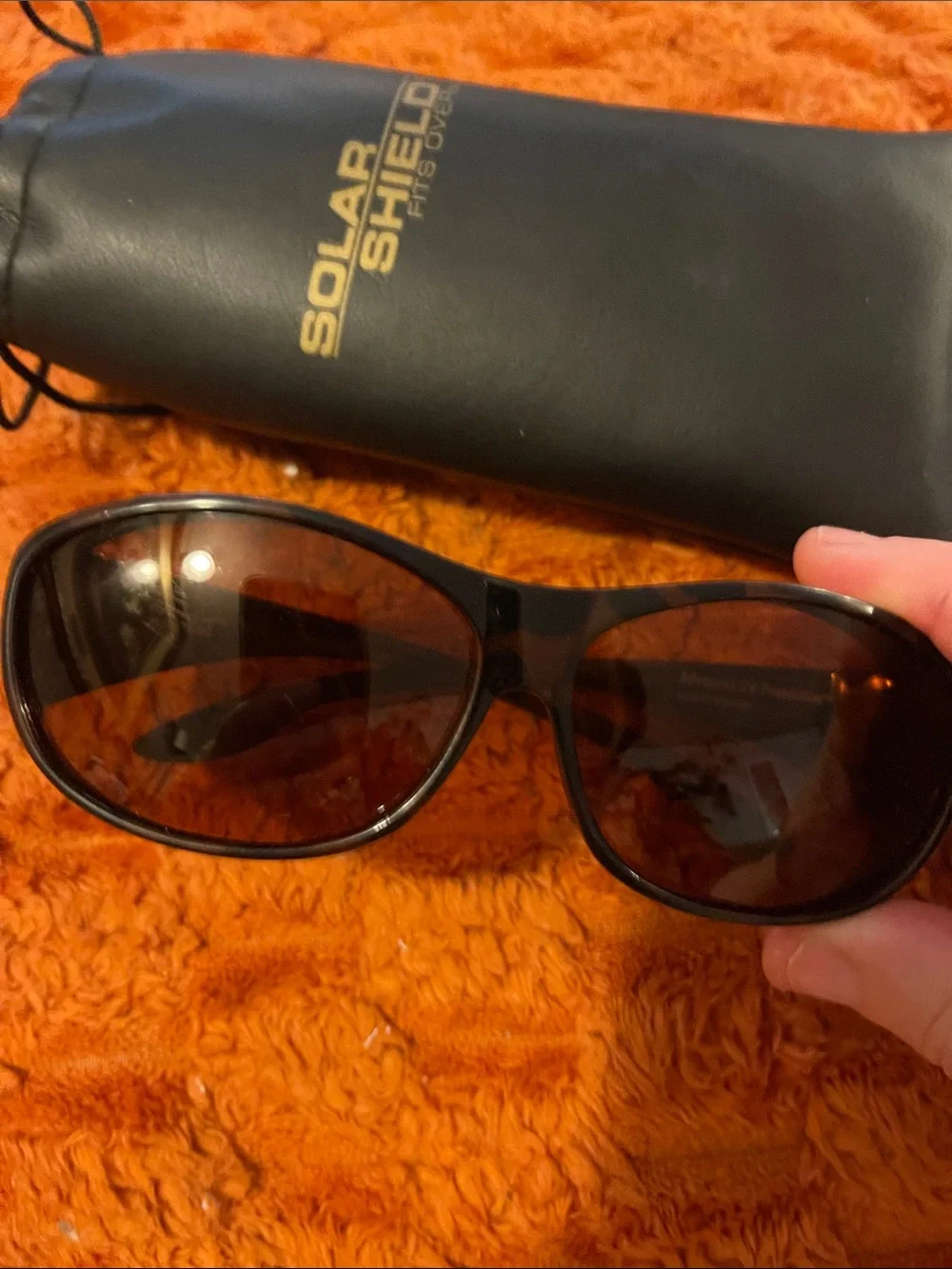 Solar Shield Fitovers - Classic Tortoise Frame Amber Brown Women's Sunglasses
